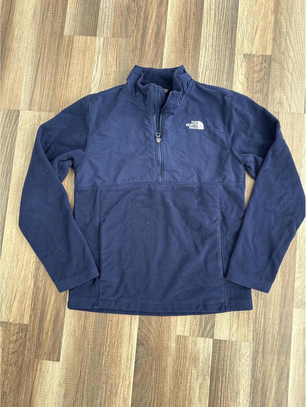 The North Face Youth Fleece Quarter Zip Jacket Navy L/G